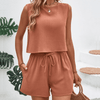 Ensemble de loungewear féminin en 2 pièces - tissu doux, look estival tendance
