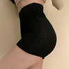 Shorts taille haute côtelés - élégants shorts en tricot pour femmes