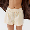 Shorts d'été légers à rayures pour femme - coupe décontractée et entretien facile