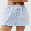 Shorts d'été légers à rayures pour femme - coupe décontractée et entretien facile