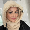 Snood en polaire avec capuche - écharpe d'hiver chaleureuse pour femmes