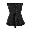 Corset en brocart pour femmes - corset noir sophistiqué avec des détails en dentelle