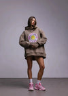 Sweat à capuche oversize avec motif canard - sweat décontracté pour femmes