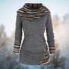 Sweat à capuche - pull en polaire à motif tribal pour femmes