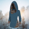 Sweat à capuche - pull en polaire à motif tribal pour femmes