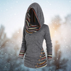 Sweat à capuche - pull en polaire à motif tribal pour femmes