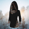 Sweat à capuche - pull en polaire à motif tribal pour femmes
