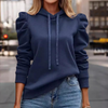 Sweat à capuche - pullover féminin tendance avec des manches ballons