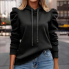 Sweat à capuche - pullover féminin tendance avec des manches ballons