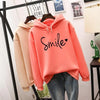 Sweat à capuche - sweat pour femmes avec imprimé sourire