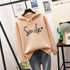 Sweat à capuche - sweat pour femmes avec imprimé sourire
