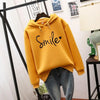 Sweat à capuche - sweat pour femmes avec imprimé sourire