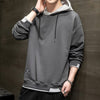 Sweat à capuche tendance bicolore pour femmes