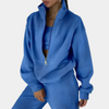 Sweat à col zippé - ensemble de détente féminin