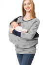 Sweat-shirt de maternité - sweat chic pour l'allaitement avec poche
