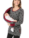 Sweat-shirt de maternité - sweat chic pour l'allaitement avec poche