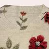 Sweatshirt brodé fleurs - pull tendance pour femmes avec abeilles et fleurs