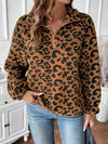 Sweatshirt demi-zip en teddy doux - pull chic pour femmes