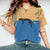 T-shirt graphique artistique pour femmes - motif chat