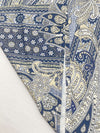 T-shirt pour femmes à imprimé paisley - col v avec dentelle contrastante et manches mi-longues