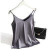 Top en satin - blouse sans manches chic pour femmes