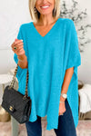 Top poncho - pull v-neck loose-fit chic pour femmes