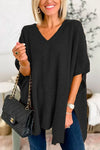 Top poncho - pull v-neck loose-fit chic pour femmes