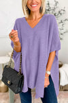Top poncho - pull v-neck loose-fit chic pour femmes
