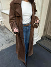 Trench-coat marron - manteau long élégant pour femmes