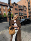 Trench-coat marron - manteau long élégant pour femmes