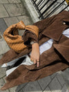 Trench-coat marron - manteau long élégant pour femmes