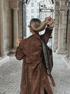 Trench-coat marron - manteau long élégant pour femmes