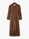 Trench-coat marron - manteau long élégant pour femmes