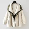Trench-coat oversize féminin - veste utilitaire verte tendance