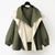 Trench-coat oversize féminin - veste utilitaire verte tendance