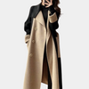 Trench long noir - manteau élégant pour femmes