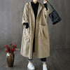 Trench oversize - manteau long tendance pour femmes avec poches