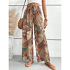 Pantalons larges pour femmes à imprimé vintage - style bohème décontracté