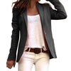 Blazer ajusté pour femmes - veste élégante à manches longues, bleu clair - pour le bureau et les sorties décontractées