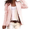 Blazer ajusté pour femmes - veste élégante à manches longues, bleu clair - pour le bureau et les sorties décontractées