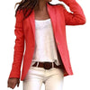 Blazer ajusté pour femmes - veste élégante à manches longues, bleu clair - pour le bureau et les sorties décontractées