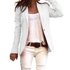 Blazer ajusté pour femmes - veste élégante à manches longues, bleu clair - pour le bureau et les sorties décontractées