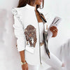 Veste zippée pour femmes - casual tendance avec motifs et détails volants
