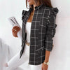 Veste zippée pour femmes - casual tendance avec motifs et détails volants