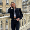 Veste bomber cropped pour femme - un extérieur stylé à boutons