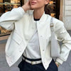 Veste bomber cropped pour femme - un extérieur stylé à boutons