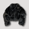 Veste cropped en fausse fourrure - manteau en peluche patchwork pour femmes
