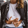 Veste en cuir biker - élégante veste noire pour femmes