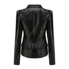Veste en cuir biker - veste ajustée tendance pour femmes