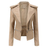 Veste en cuir biker - veste ajustée tendance pour femmes
